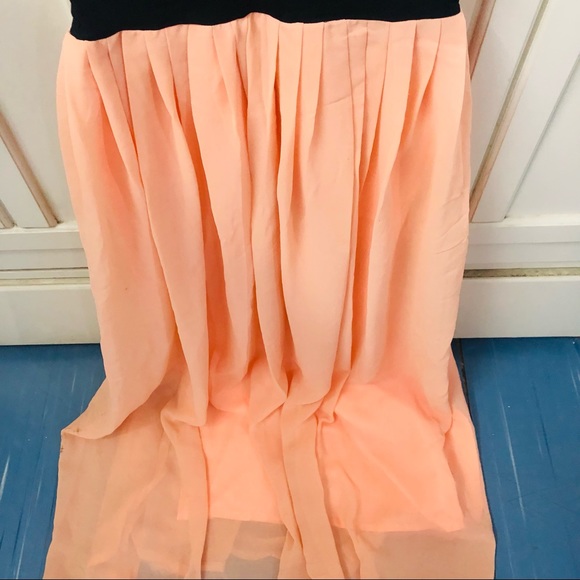 Peach black prom dress - Picture 5 of 7